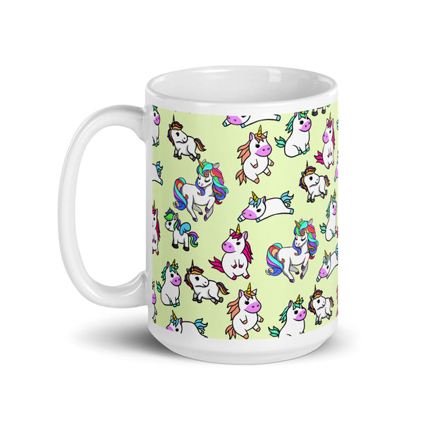 Unicorn White glossy mug