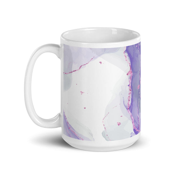 Watercolor White glossy mug