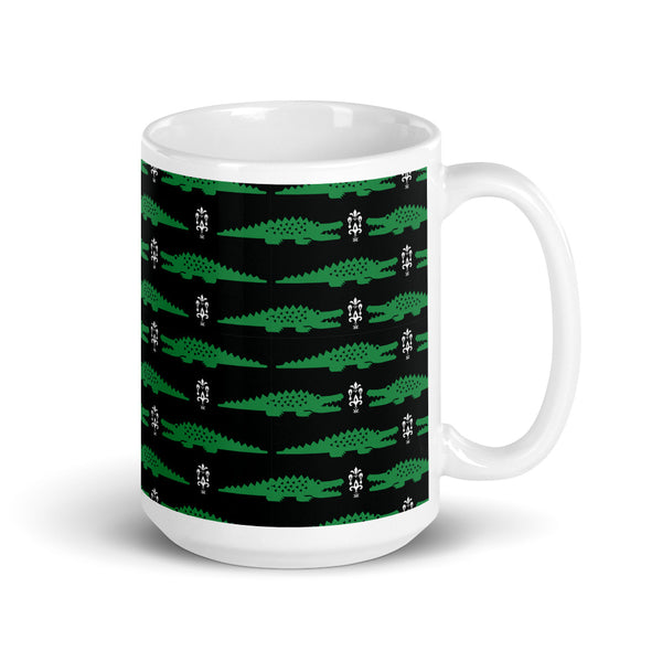 Alligator White glossy mug