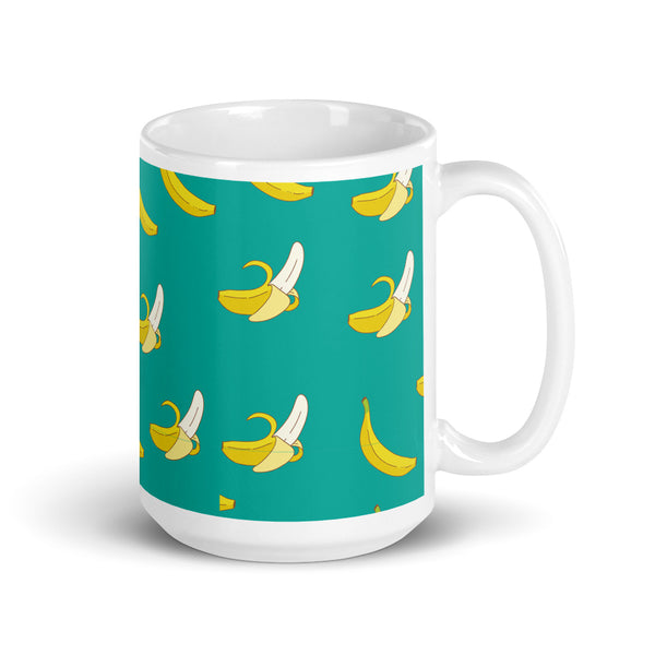 Banana 1 White glossy mug