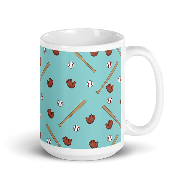 Baseball White glossy mug