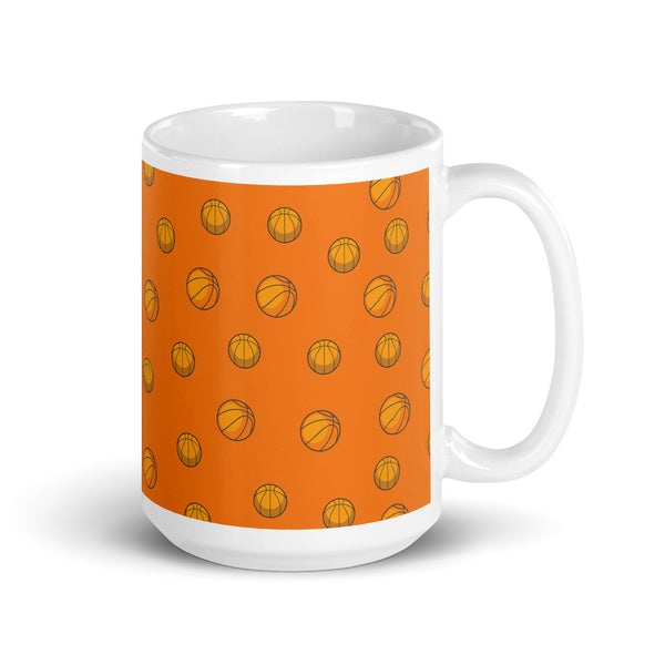 Basketball White glossy mug