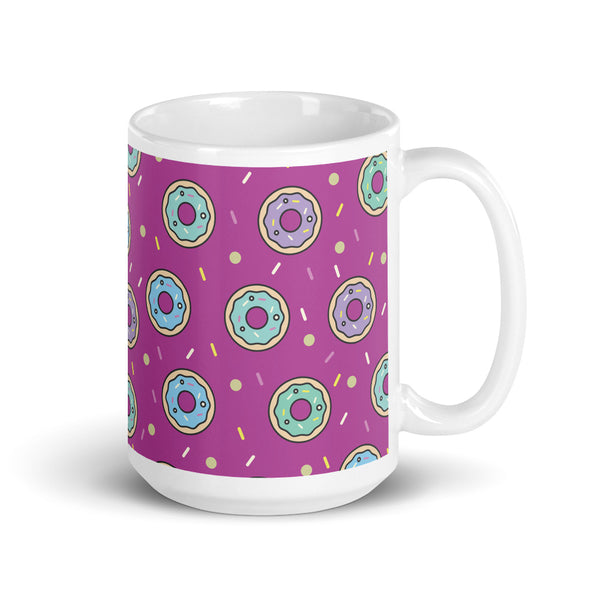 Donut White glossy mug