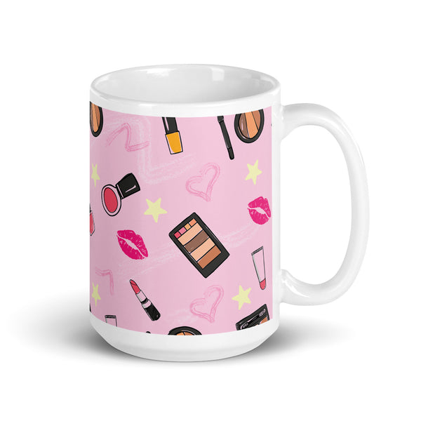 Makeup White glossy mug