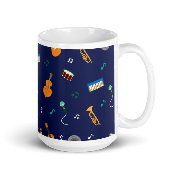 Music White glossy mug