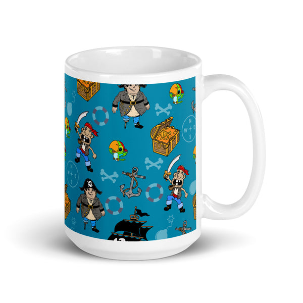 Pirate White glossy mug