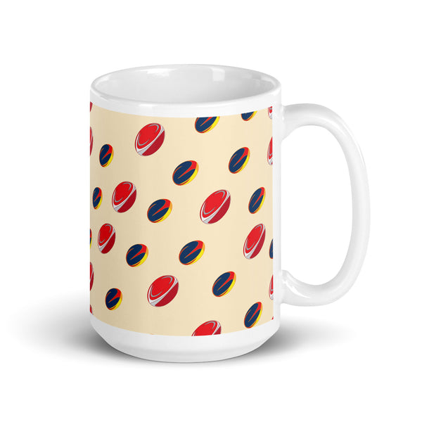 Rugby White glossy mug