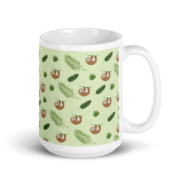 Sloth White glossy mug