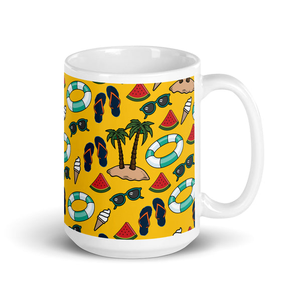 Summer White glossy mug