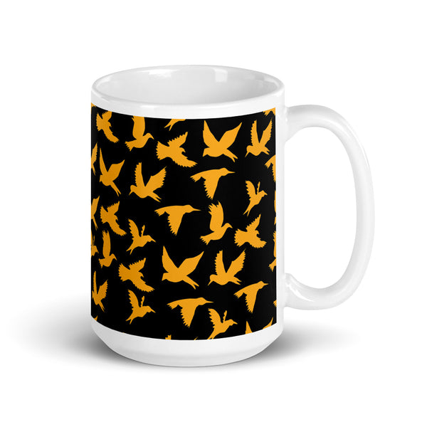 Birds White glossy mug