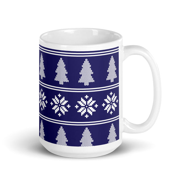 Christmas Sweater White glossy mug