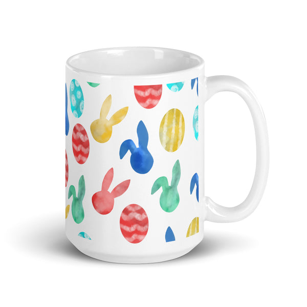 Easter Watercolor White glossy mug