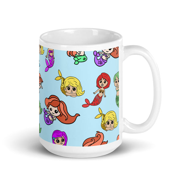 Mermaid White glossy mug
