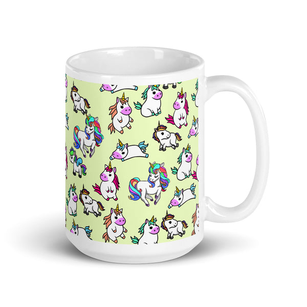 Unicorn White glossy mug